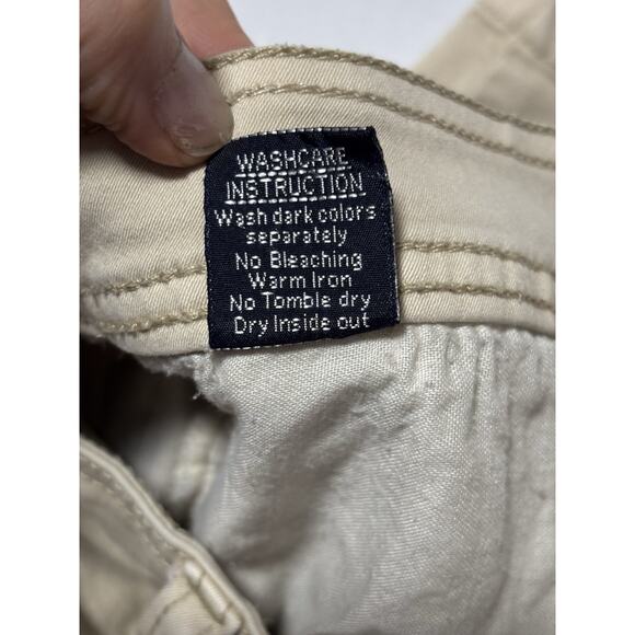 Flirt Women's 38 Beige Capri Denim Jeans Basic Essential Travel Neutral Stretch - Picture 4 of 8